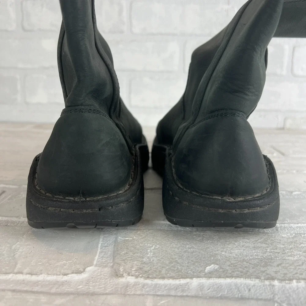 Chaco Credence Tall Vibram Nurl Boots Womens 6.5 Black Leather‎ Performance 37.5